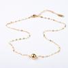 Moda estilo coreano colgante de bola geométrica personalidad combinable moderno estilo frío cadena clavicular joyería de acero inoxidable