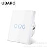 Tipo 86 Estándar Europeo Panel de Interruptor de Pared de Vidrio Templado Fuego Único Empotrado Oculto Interruptor Táctil Inteligente Venta al por Mayor