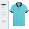 Camiseta polo para niños con logo estampado en la solapa, ropa para padres e hijos, uniforme de clase para estudiantes de primaria, construcción de grupo para viajes, manga corta de seda helada