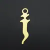 Colar pingente design de 26 letras aço titânio feminino banhado a ouro aço inoxidável acessórios de joias diy pingente de colar atacado