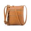 Bolsa Feminina Casual de Venda Quente, Multifuncional, com Bolso, Zíper Duplo Vertical, Bolsa de Ombro, Bolsa Transversal