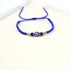 Modelo Más Vendido Transfronterizo Europeo y Americano en Amazon Pulsera Ojo del Diablo Pulsera Tejida a Mano con Cuentas de Cristal Nudo Plano Ajuste