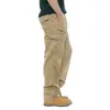 Pantalones de trabajo rectos para hombre, resistentes al desgaste y con múltiples bolsillos, de comercio exterior transfronterizo, de protección laboral, holgados y gruesos.
