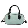 Bolso de Hombro de Color Macarrón de Aspecto Elegante para Niños y Niñas, Bolso de Mano Infantil de Rayas a la Moda, Bolso de Gamuza para Niños de Otoño e Invierno