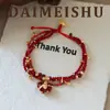 Pulsera de Cuentas Multicapa con Caballo de Esmalte Rojo Exquisito Versátil de Moda Retro con un Toque de Lujo Ligero y de Alta Gama para Mujeres