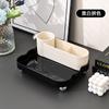 Caja Cosmética de Color Galvanizado con Compartimentos de Doble Capa Organizador de Caja para Labiales y Joyería Caja de Almacenamiento Cosmético de Escritorio Tocador