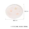 Soporte para tetera con flores de cerezo pintadas a mano de la Dinastía Tang y Song, Plato redondo de cerámica estilo japonés, Plato multiusos para bocadillos de té, Plato de cerámica