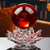 Suministro Transfronterizo de Portavelas Adornos de Bola de Loto de Cristal, Decoraciones de Escritorio de Oficina, Símbolos Propicios y de Buena Suerte, Energía Púrpura del Este