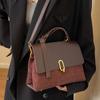 Bolso retro esmerilado para mujer, gran capacidad, nuevo bolso bandolera versátil de otoño e invierno 2023, bolso cuadrado pequeño portátil para mujer