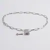 Joyería Transfronteriza Europea y Americana Collares Punk Cadenas para Suéteres Unisex Rock Tendencia Collares de Múltiples Capas con Forma de Candado Geométricos Tendencia