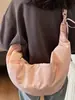 Bolsa de Ombro Estilo Coreano Moda Cor Sólida Formato Dumpling 2026 Nova Casual Grande Capacidade Transversal Leve Simples Tendência