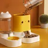 Set Dispensador Automático de Comida y Agua para Gatos Grande 2 L Comedero y Bebedero, Sin Desorden, Duradero y Fácil de Limpiar