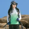 Roupa Outdoor de Secagem Rápida Feminina Camiseta de Manga Comprida Esportiva Absorvente de Suor Respirável Elástica Slim Corrida Caminhada Top de Malha de Secagem Rápida