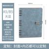 Caderno B5 Personalizado Caderno de Folhas Soltas Retro Negócios Couro Sintético Caderno de Linhas Horizontais Caderno A5 de Folhas Soltas Caderno Grosso para Uso no Escritório