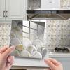 DJ022-037 imitación de textura de mármol vintage epoxi Crystal Film escama de pez 3D visual pegatinas azulejos de porcelana decoración renovación