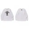 Suministro Transfronterizo y Comercio Exterior Mayorista Marca de Moda Camiseta de Manga Larga Cabeza de Mono Camiseta Base Pesada Tiburón 1
