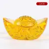 Lingote de Cristal con Patrón de Dragón, Lingote para Atraer Riqueza y Tesoro, Cristal Amarillo, Lingotes de Oro Grandes y Pequeños, Decoración del Hogar, Regalo para Inauguración de Casa y Apertura