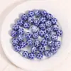 Cuentas redondas facetadas de cerámica de color dopamina con agujeros rectos, materiales y accesorios para abalorios de pulseras y correas de teléfono hechas a mano para DIY