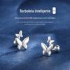 Novo 999 Brincos de Parafuso de Prata Esterlina Mini Arc Brincos de Borboleta Dupla Japonês e Coreano Pequenos Brincos de Prata Cabelo Feminino