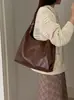 2026 Nova Bolsa Tote Estilo Coreano Retrô em Couro Encerado à Óleo Feminina de Grande Capacidade Couro Macio Alta Qualidade para o Dia a Dia Ombro Único Transversal
