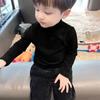 Dropshipping Ropa para Niños Cuello Medio Alto Térmico Versátil Casual Cálido Top para Niños Mayores Manga Larga Camiseta Base Moderna