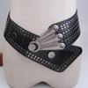 Estilo Punk Rebite Stretch Cinto Feminino Elástico Moda All-match Cintura Larga Selo Cinto Feminino Requintado Decorativo Cintura Larga Selo