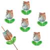 Pétalos de tulipán de vidrio con degradado colorido, hojas de flores, material de cuentas para bricolaje, pulseras, pendientes, accesorios de joyería