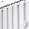 Cortina de ducha de gofres personalizada transfronteriza en color liso, engrosada, impermeable, resistente al moho, tela de poliéster para mampara de baño