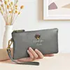 Bolsa de Mão para Mulheres, Couro Genuíno, Novo Estilo Versátil, Bolsa de Mão Casual de Couro Bovino Camada Superior, Bolsa de Celular da Moda, Carteira
