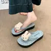 Chinelos Fofos de Desenho Animado para Mulheres, Novo Estilo de Verão, Sola Grossa, Chinelos de Fada Preguiçosa com Sensação de Pisar nas Nuvens, Atacado