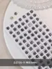 Acessórios Populares para Nail Art com Diamantes Grandes Pretos Transparentes de Fundo Pontiagudo, Corações Escuros Tortos, Ovos de Pombo de Ângulo Reto, Decorações de Unha com Diamantes de Formato Especial