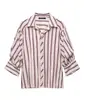 Ropa de mujer europea y americana transfronteriza ZA, una popular camisa de rayas y estampados de manga corta en AliExpress