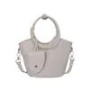 Bolso de mano tejido vintage para mujer, diseño único, bolso tote circular, bolso cesta de moda cruzado versátil