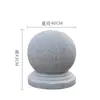 Bloqueio de estrada de bola de pedra de Guangdong, pilar de pedra redondo, bola de pedra quadrada, pilar de porta anti-colisão de mármore, bola de pedra Feng Shui