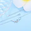 Estilo meteorito cadena de clavícula femenina pequeña y fresca de diamantes completos plata s925 incrustada topacio azul granate oliva collar de gota de agua