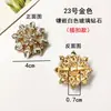 Nueva Hebilla Decorativa de Zapatos con Pedrería Accesorios Decorativos Joyería para Zapatos Hebilla de Diamante Colorida Oro Té Hebilla Metálica sobre Lazo Flor