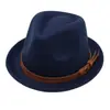 Sombrero Jazz de ala corta enrollada transfronterizo, Sombrero de copa Panama Vintage con forma de corazón, Sombrero de fieltro de lana estilo Xizang unisex de copa plana