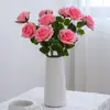 Rosas Artificiales tipo Crema Hidratante Estilo Francés, Flores Falsas Frescas Estilo Coreano para Sala de Estar, Arreglos Florales de Boda y Centros de Mesa al por Mayor