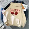 Sudadera con capucha de manga larga y bolsillo para niña, talla europea, 2000 Cherry Love, sudadera gótica divertida para mujer