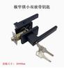 Cerradura de Puerta de Baño Cerradura de Puerta Minimalista Aleación de Titanio Aluminio Magnesio Marco Extremadamente Estrecho Cocina Puerta Plana Negra Doble Vidrio Cerradura de Vidrio