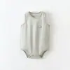 Enterizo de Bebé sin Mangas Verano Estilo Delgado Clase A Algodón Puro Triángulo Body Estilo Chaleco para Recién Nacido Traje de Gateo de Una Pieza