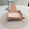 Estilo Escandinavo Aspecto de Alta Calidad Cuero PU Mesa de Sala de Estar Caja de Almacenamiento Bandeja de Almacenamiento para el Hogar al Aire Libre Plato de Frutas de Cuero Respetuoso con el Medio Ambiente