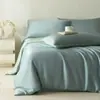 2026 60s Austriaco Lenzing Color Puro Dos Tonos Tencel Juego de Cuatro Piezas Satinado Conjunto para Dormir Desnudo