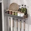 Estante de Almacenamiento para Cocina, Estante Multifuncional para Especias de Pared para el Hogar sin Taladro, Estante de Almacenamiento para Condimentos