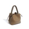 Bolso Cubo de Piel de Vaca de Primera Capa Estilo Nuevo Modelo Primavera 2026, Piel Genuina, Versátil para el Trabajo, Elegante Bolso de Hombro y Cruzado