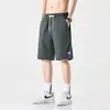Pantalones Cortos de Seda de Hielo para Hombre, Estilo Delgado de Verano, Nuevos de Secado Rápido, Transpirables, Frescos, Holgados, de Pierna Recta, Deportivos, Casuales, Versátiles, de Longitud Media