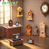 Relógios criativos em miniatura com tema de paisagem, despertadores e relógios requintados - Decorações e acessórios DIY para casa de bonecas, enfeites de mesa em miniatura
