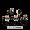 Joyería Jingdian, colgante con hebilla de cobre y bolsa de la suerte de cristal blanco natural, estilo nacional, accesorios de joyería DIY, accesorios de pulsera al por mayor