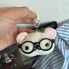 Llavero de Peluche de Oso Lindo Fácil Japonés Estudiante Girly Corazón Dibujo Animado Colgante Decoración de Empaque de Bolsa Regalo para Mejor Amigo
