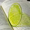SQTYU067 Marcador de página acrílico translúcido transfronteiriço, marcador de página de alta estética com padrão de fruta limão para livros de estudantes